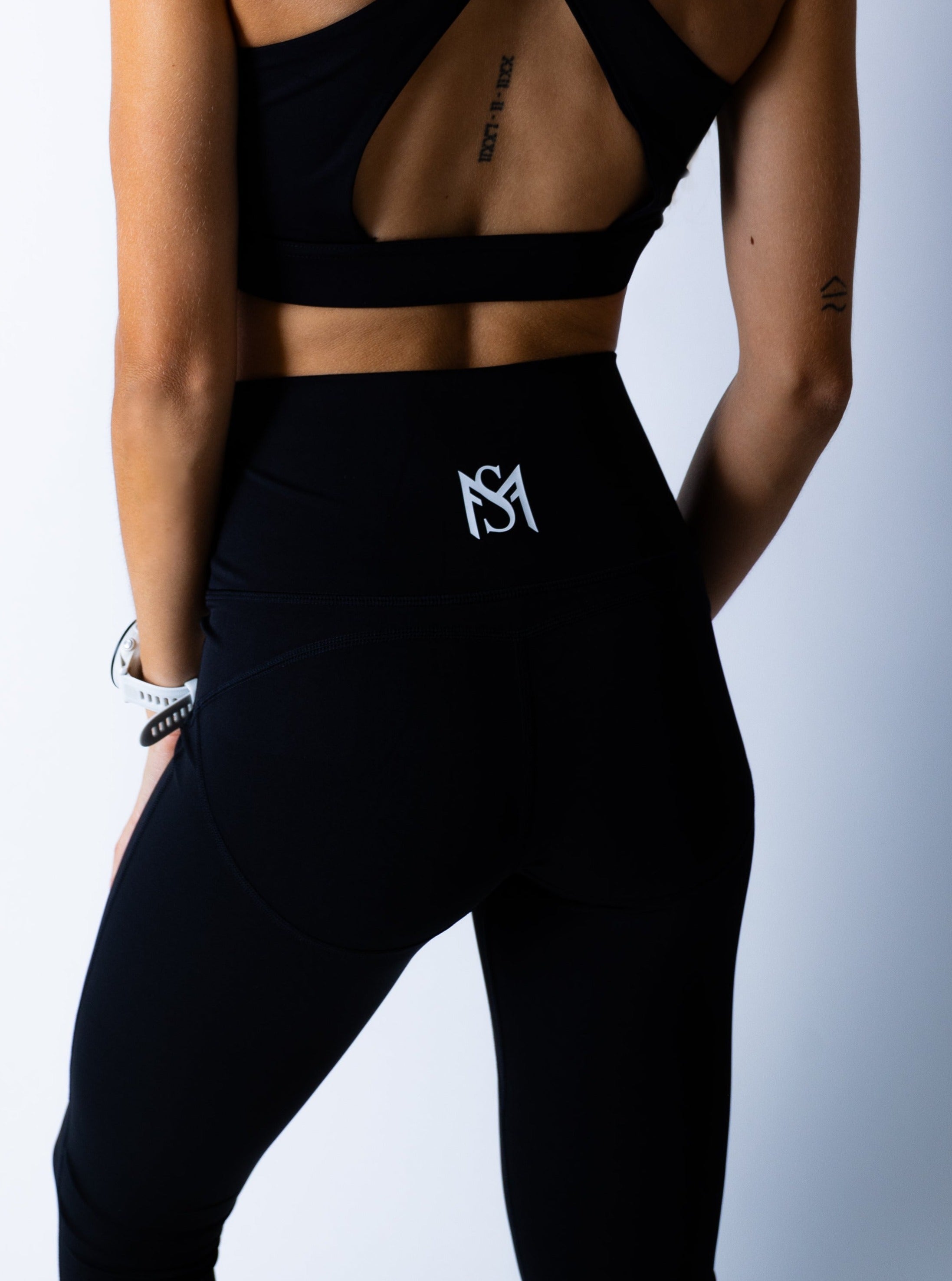 Zipper Legging Black Sportmonkey
