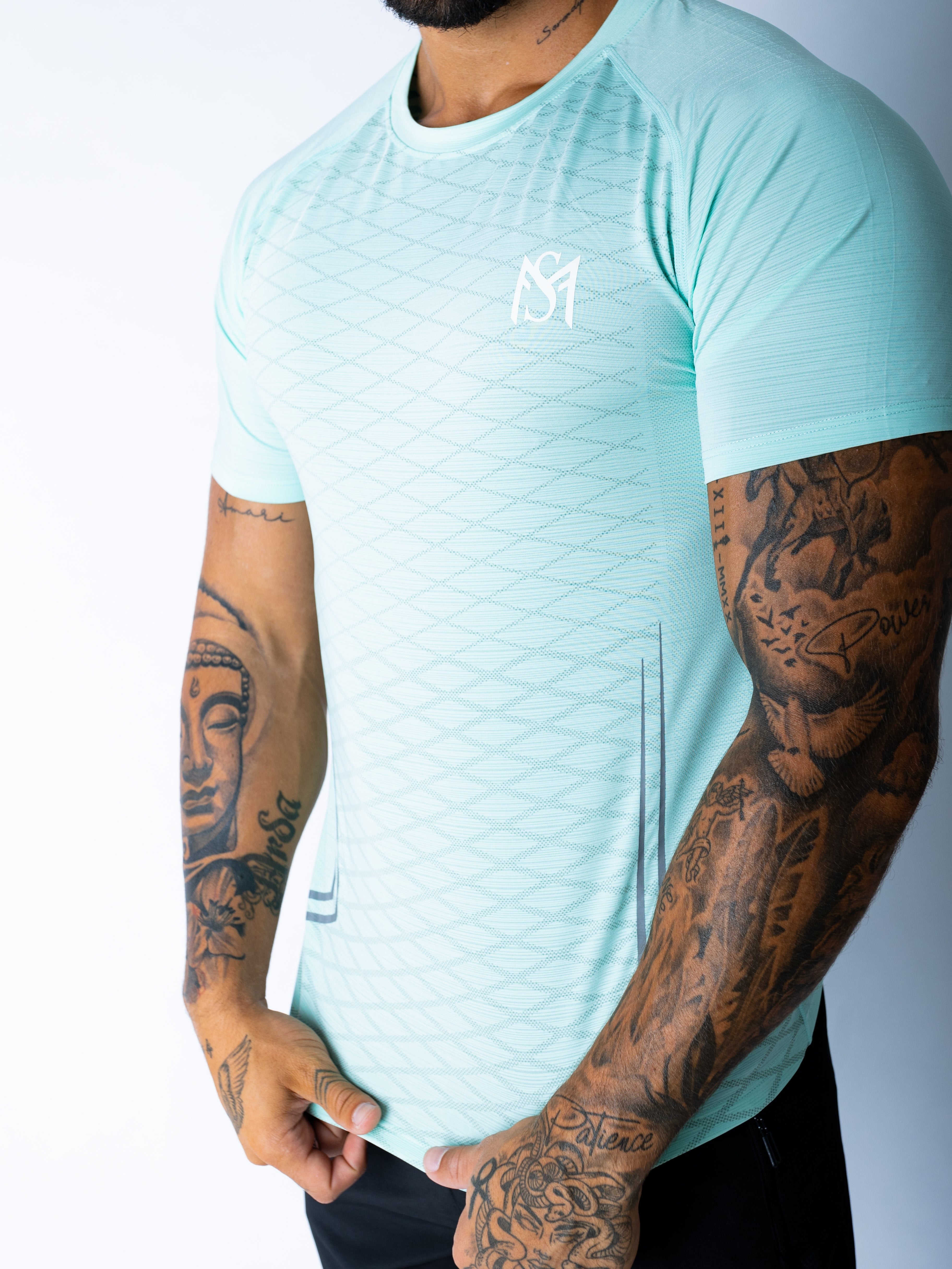 Dry-Fit Checkered Green T-Shirt Sportmonkey PRO