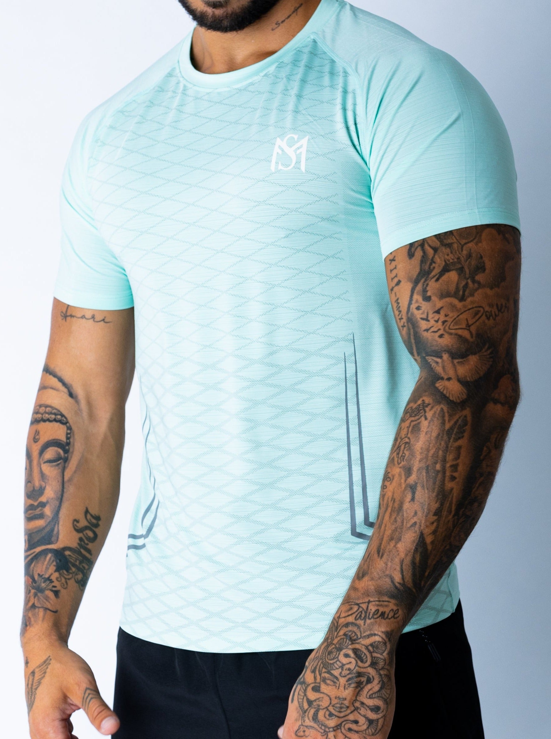 Dry-Fit Checkered Green T-Shirt Sportmonkey PRO