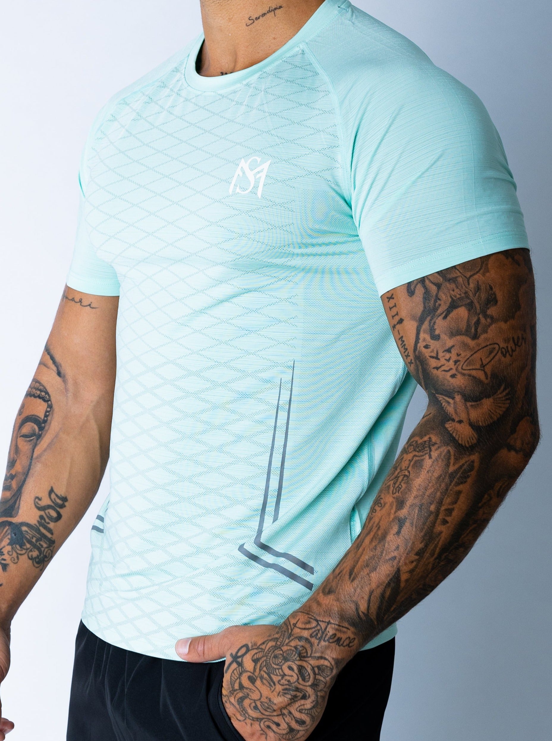 Dry-Fit Checkered Green T-Shirt Sportmonkey PRO