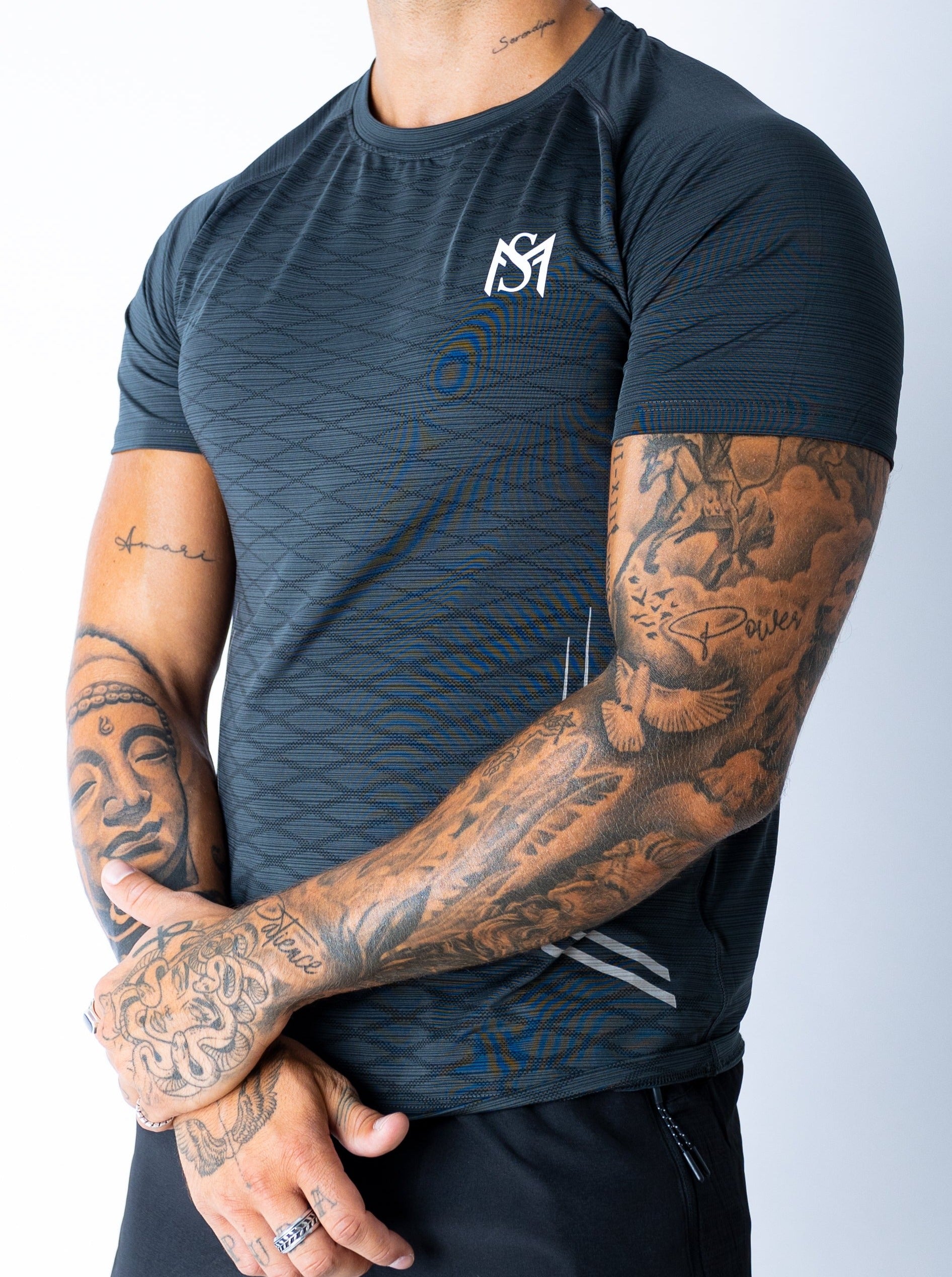 Dry-Fit Checkered Grey T-Shirt Sportmonkey PRO