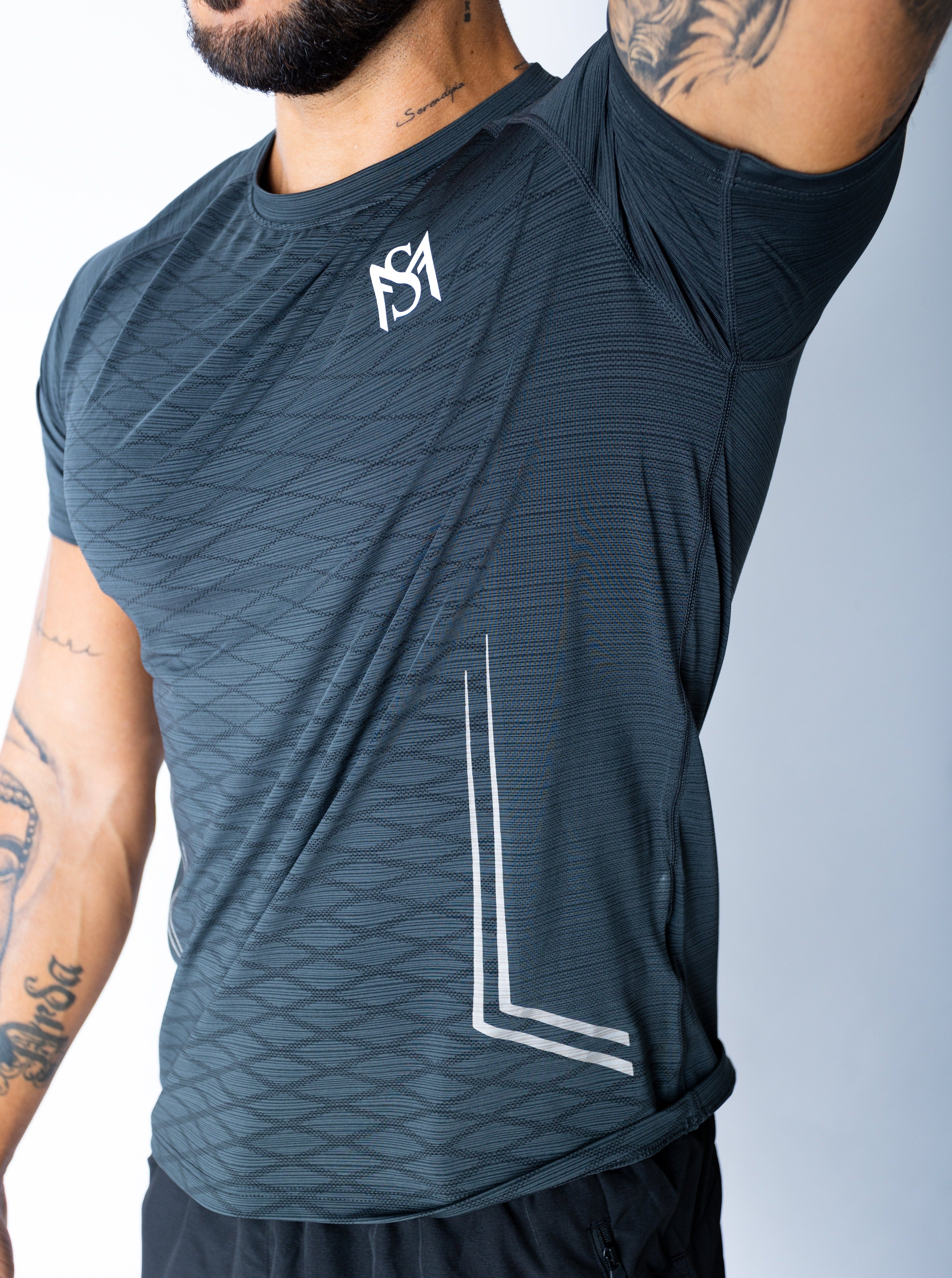 Dry-Fit Checkered Grey T-Shirt Sportmonkey PRO