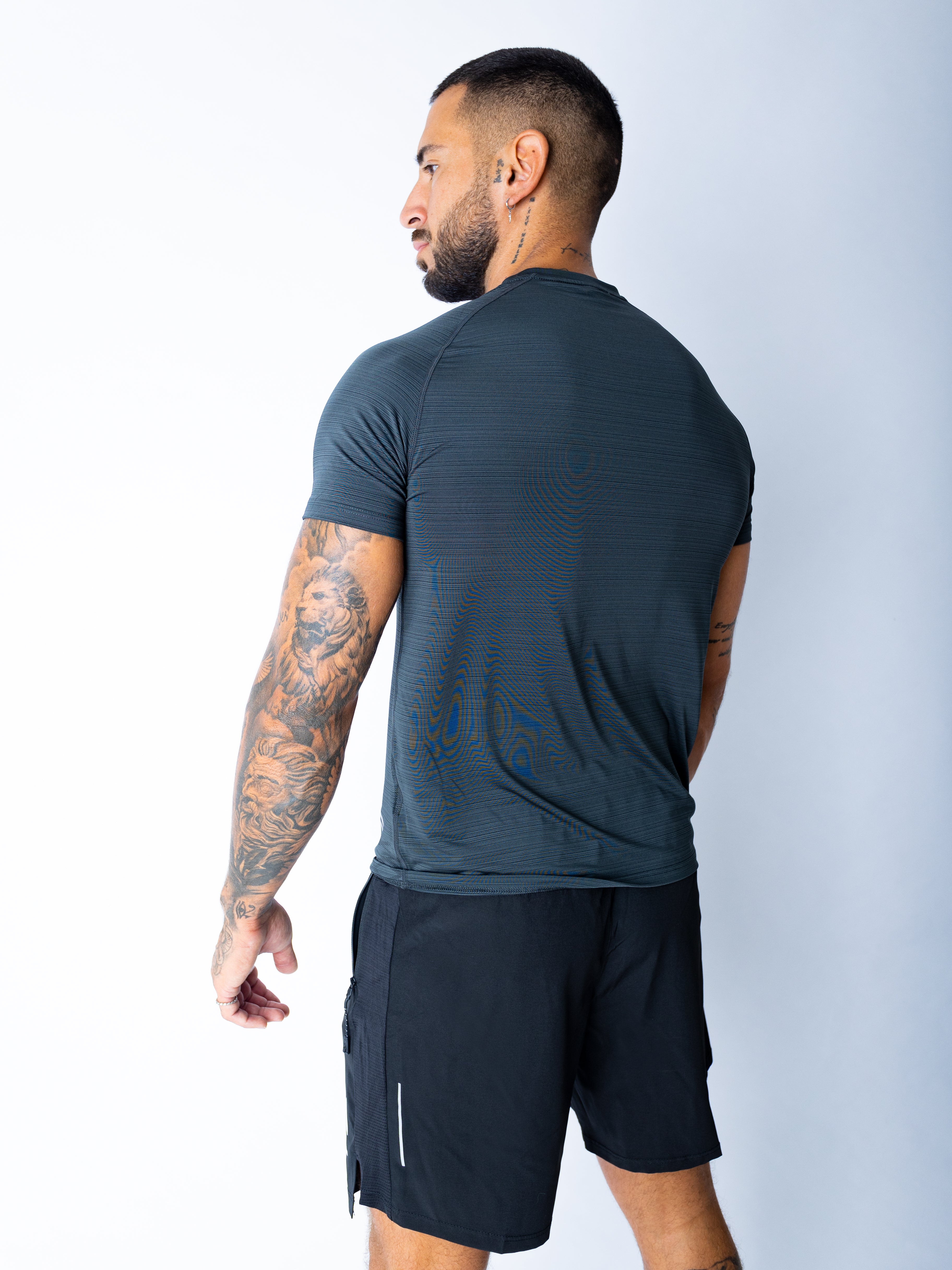 Dry-Fit Checkered Grey T-Shirt Sportmonkey PRO