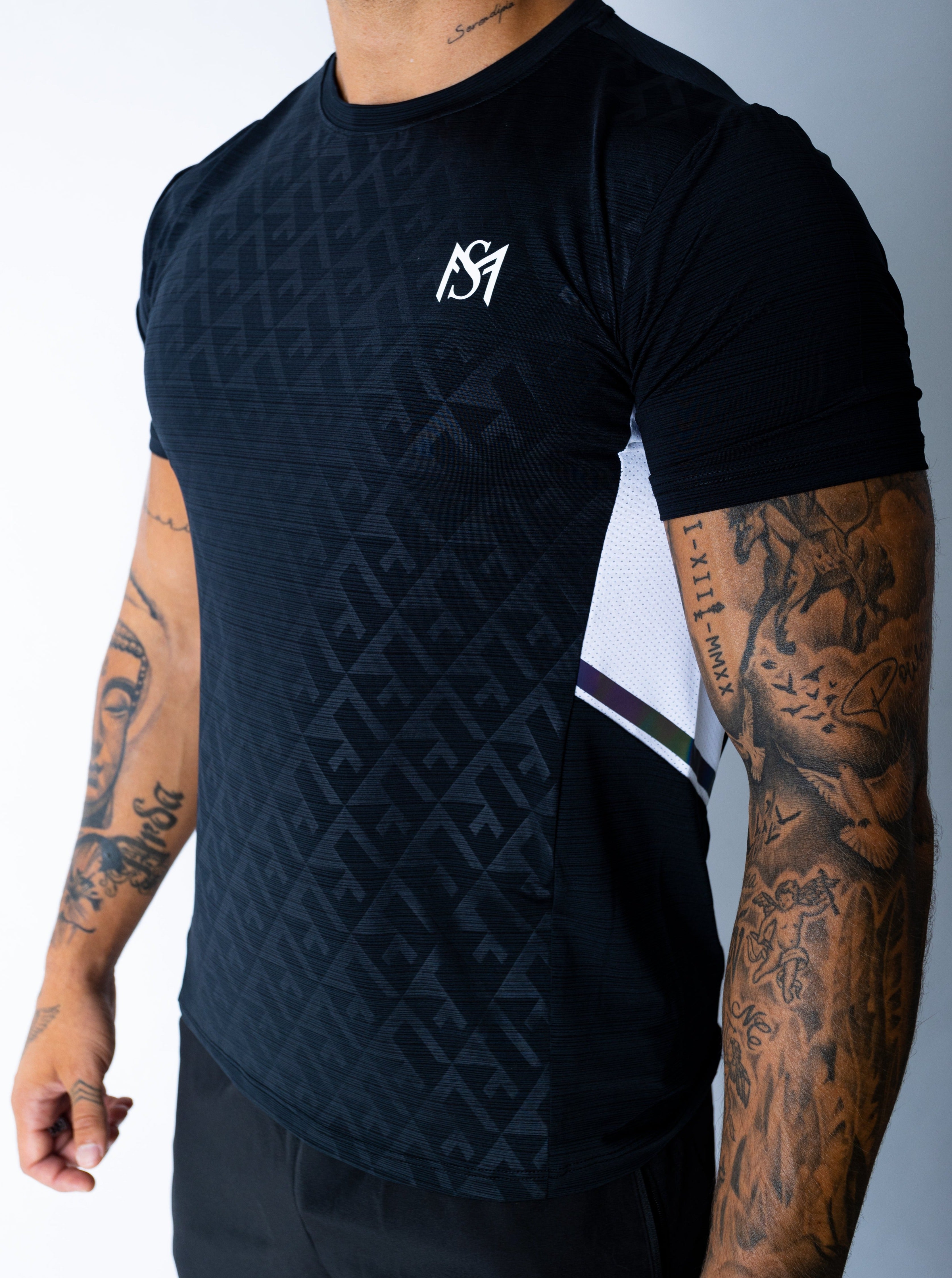 Dry-Fit Black/White T-Shirt Sportmonkey PRO