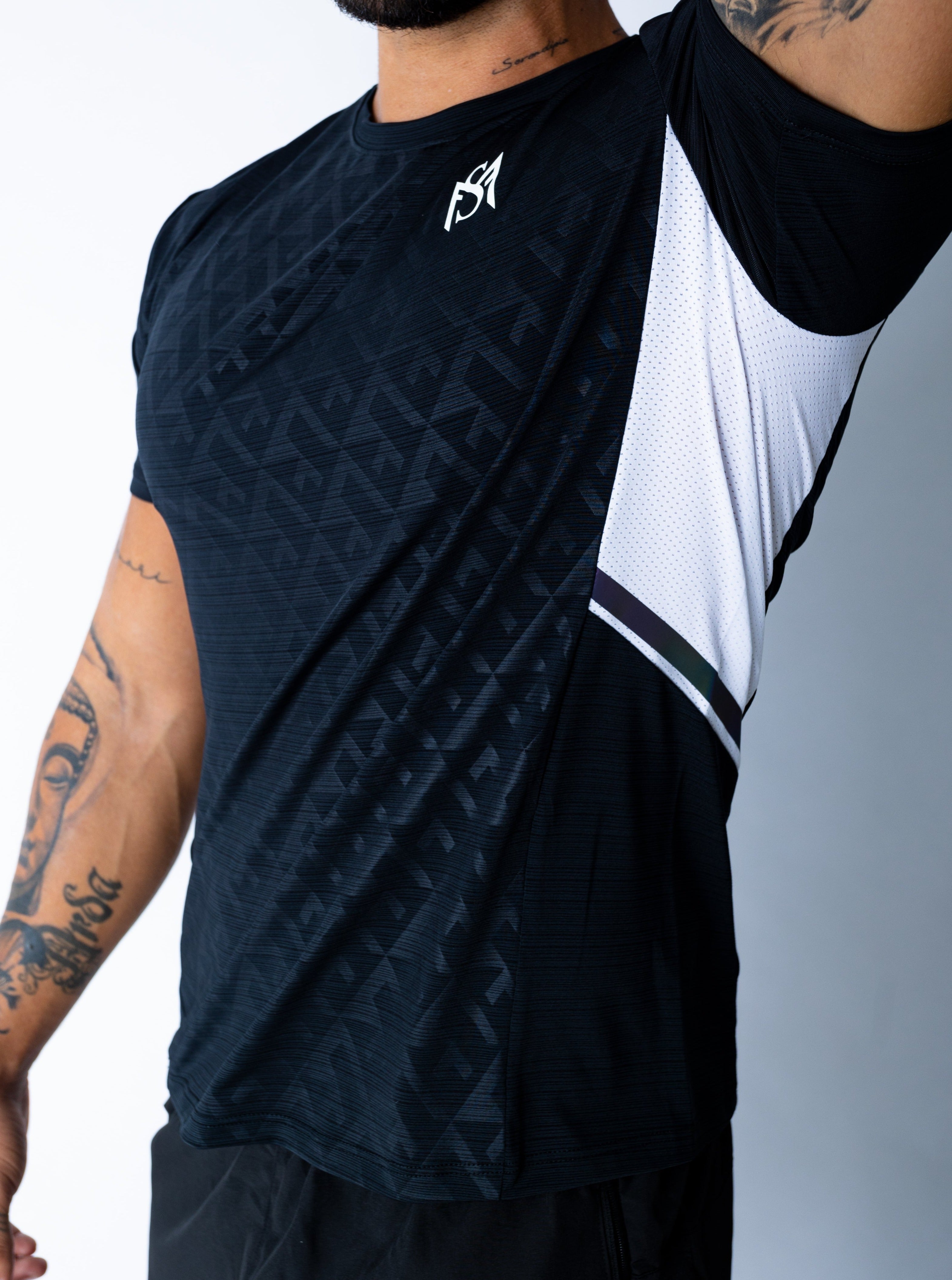 Dry-Fit Black/White T-Shirt Sportmonkey PRO
