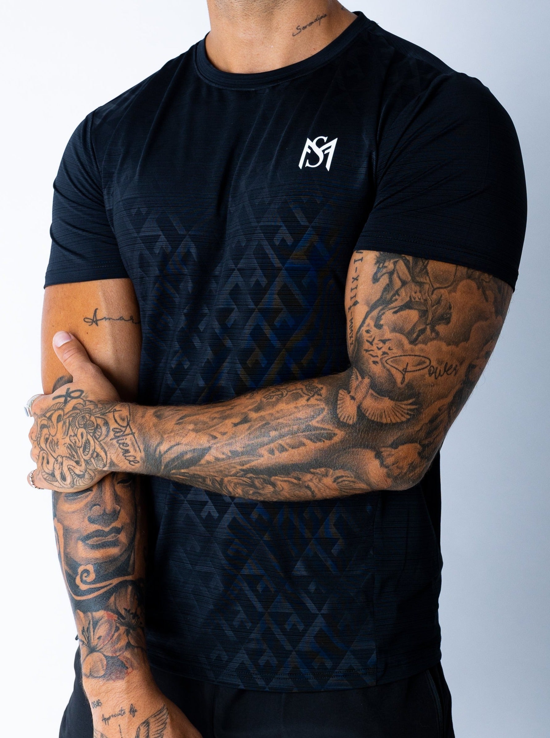 Dry-Fit Black/White T-Shirt Sportmonkey PRO