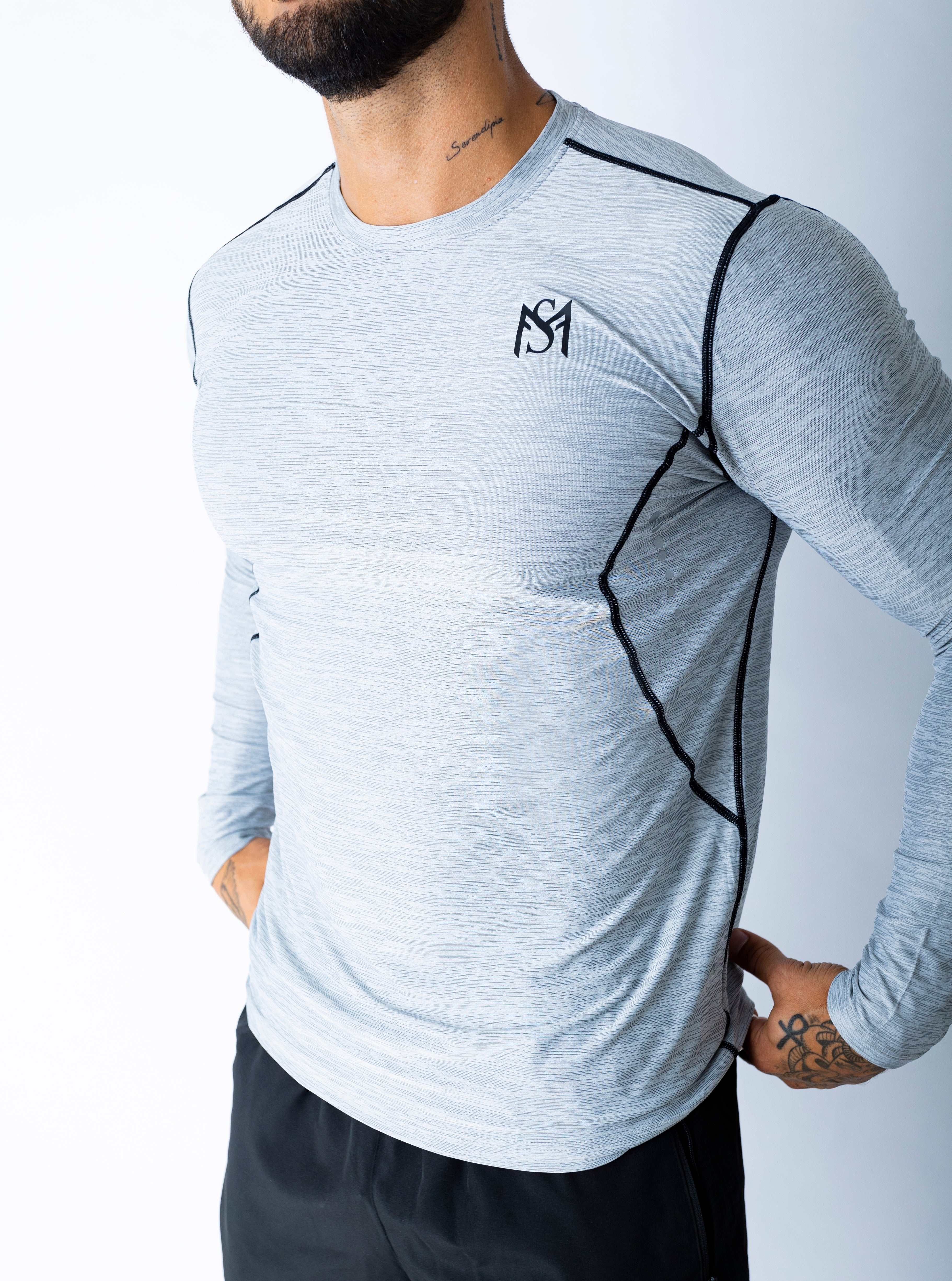 Dry-Fit Long Sleeve Grey Sportmonkey PRO