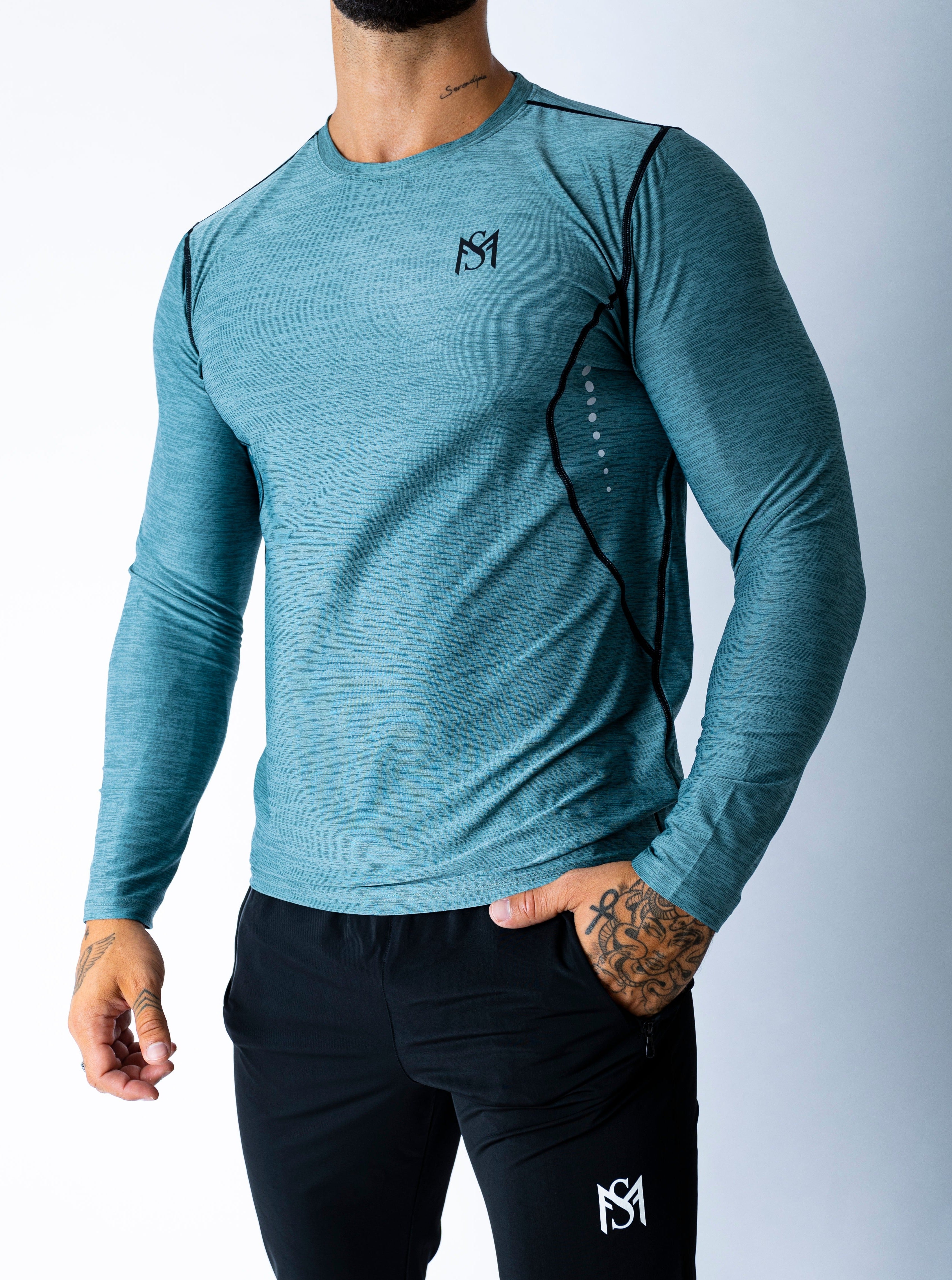 Dry-Fit Dark Green Long Sleeve Sportmonkey PRO