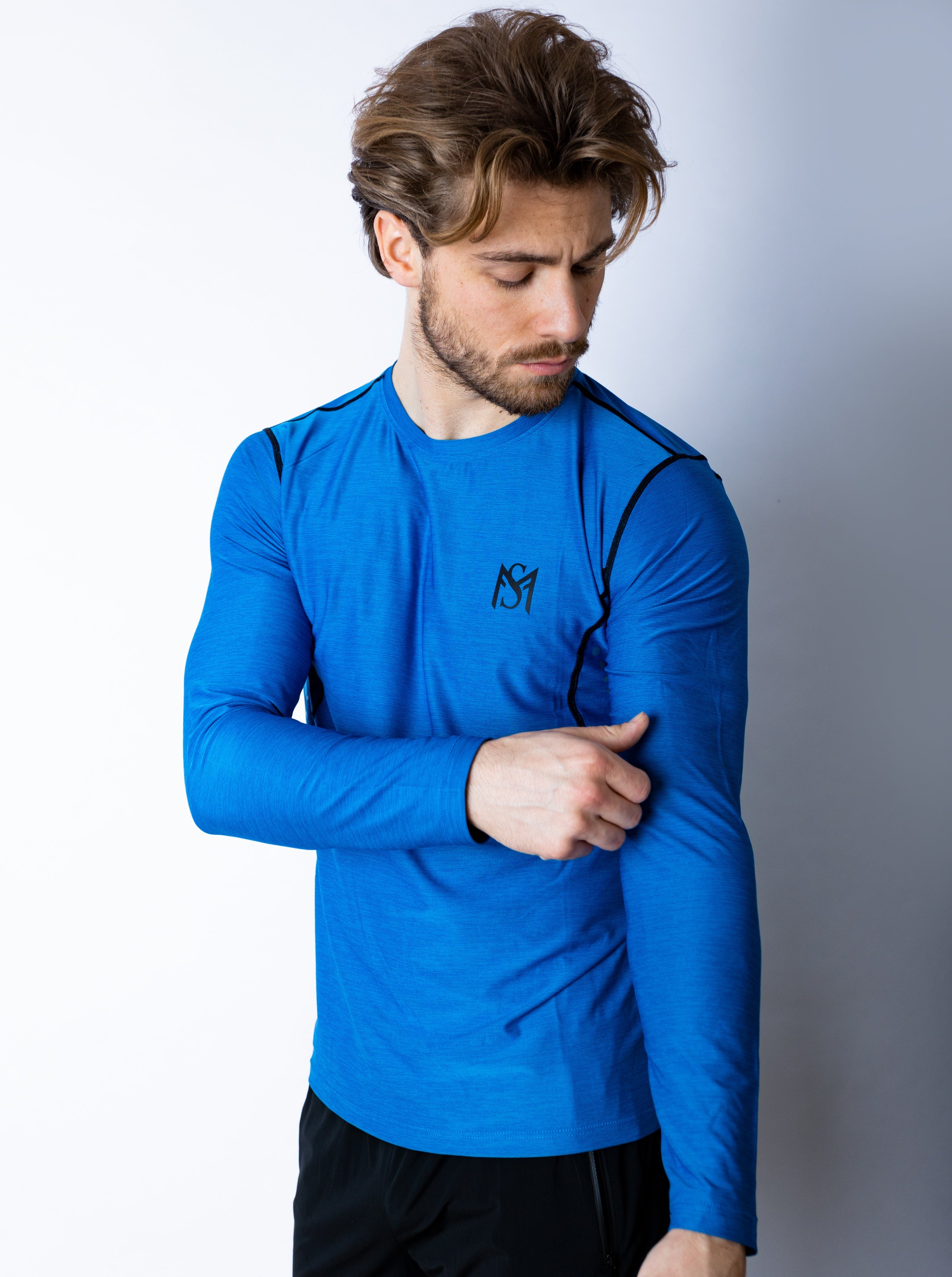 Dry-Fit Blue Long Sleeve Sportmonkey PRO