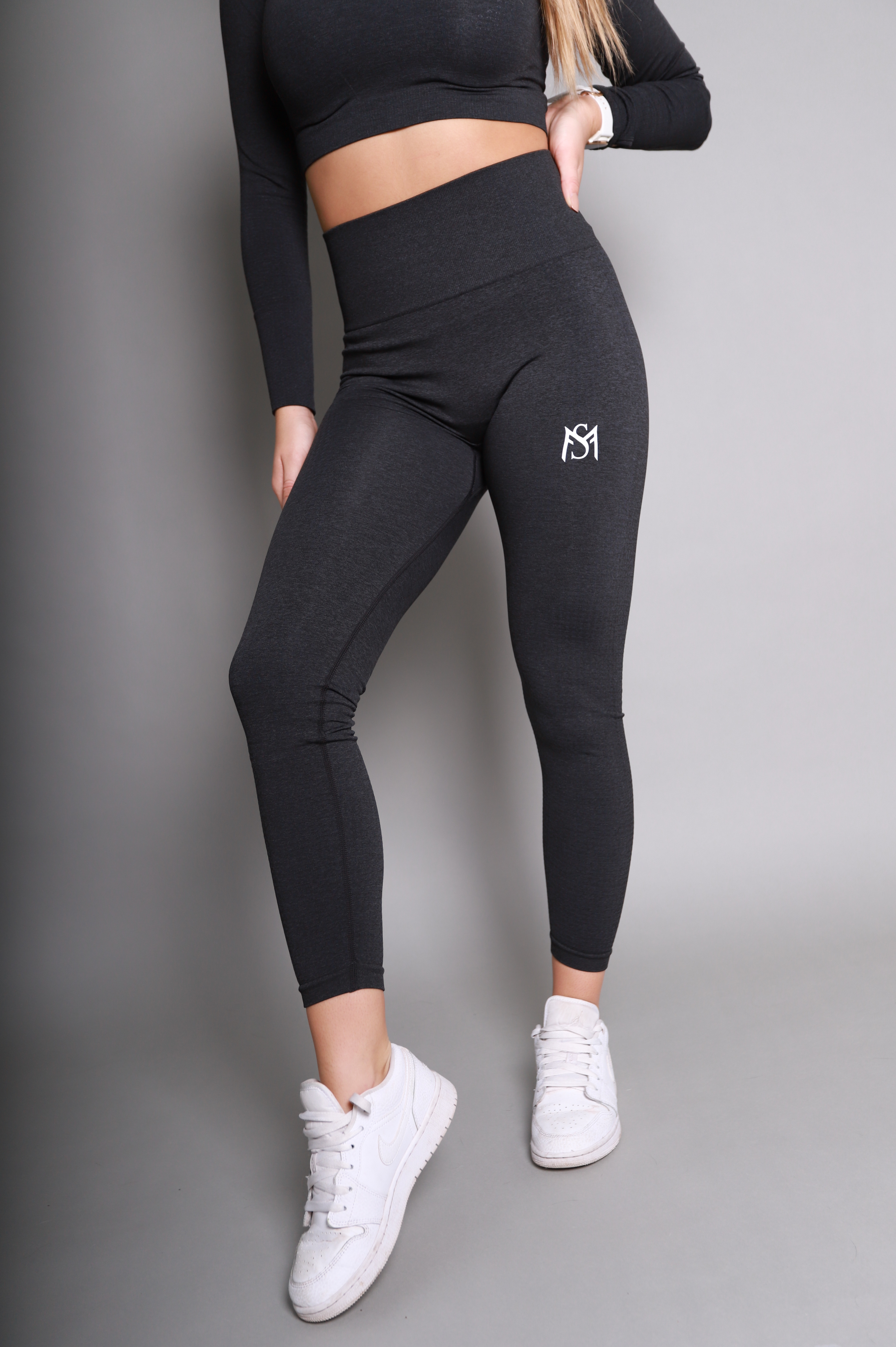 Marble Black Set Long Sleeve sportmonkey